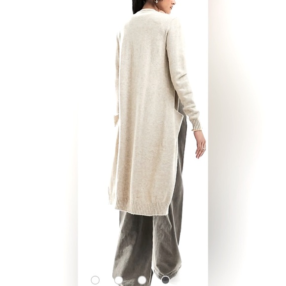 NWT Lucky Brand Cashmere Luxury Scandi-Core Long Line Patch-Pocket Cardigan - Picture 8 of 9